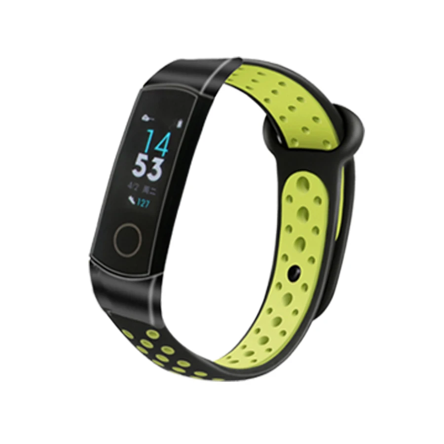 Ремешок для Honor Band 4 металлический разъем силиконовый браслет из нержавеющей