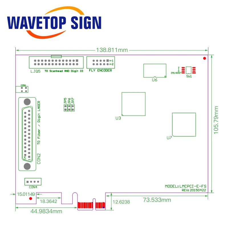 Лазерная маркировочная машина WaveTopSign JCZ контроллер PCI E используемый для