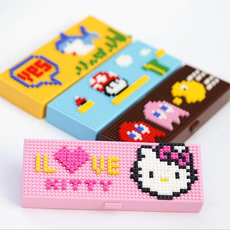 1 шт. креативные строительные блоки Hello Kitty из АБС пластика пенал чехол с