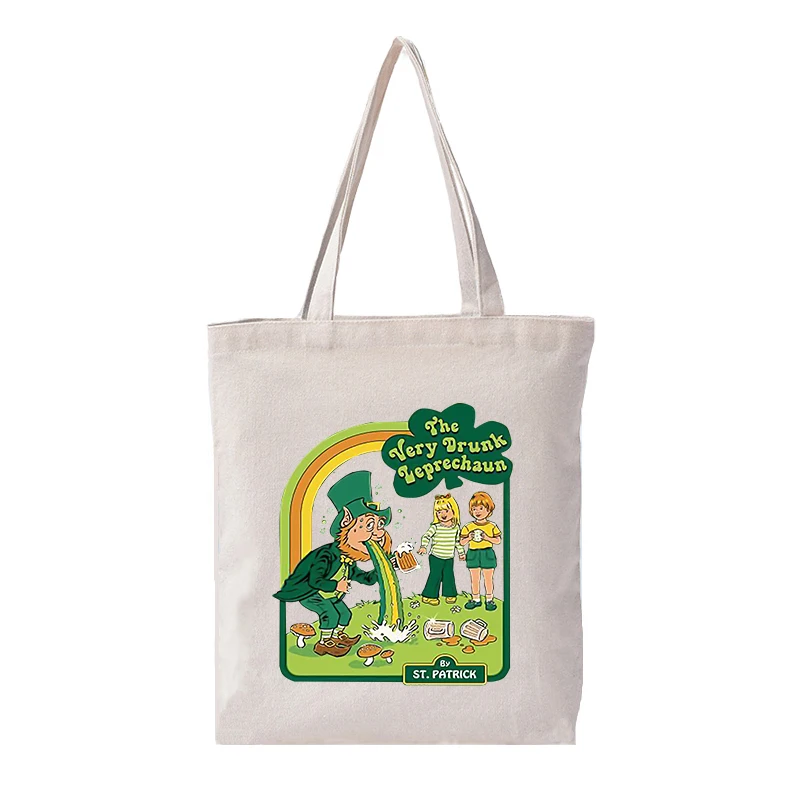 Сумка тоут из холщовой ткани с буквенным принтом винтажная женская сумка через