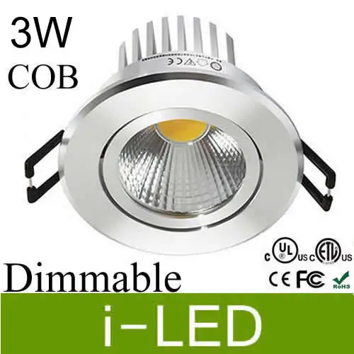 Новейший светодиодный светильник 3 Вт cob с регулируемой яркостью лампа точечного