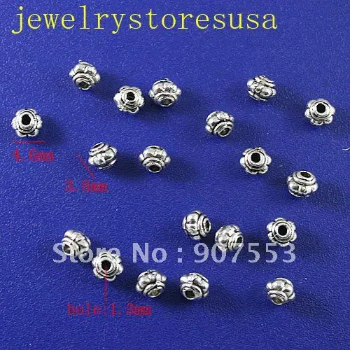 

180 шт atniqued серебряный круглый узор разделитель бусины h0053