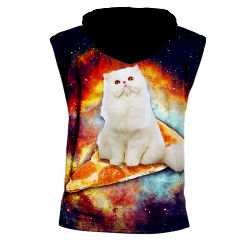 OGKB Новый Харадзюку мужской Галактический космический 3d топ с капюшоном Забавный