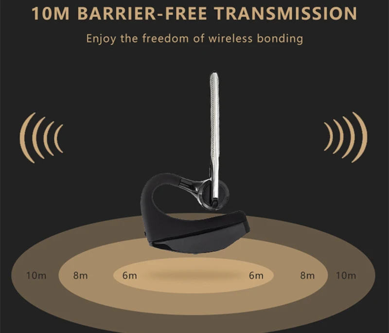 NAIKU Bluetooth наушники Handsfree Ear Hook беспроводные гарнитуры V4.1 шумоподавление HD микрофон