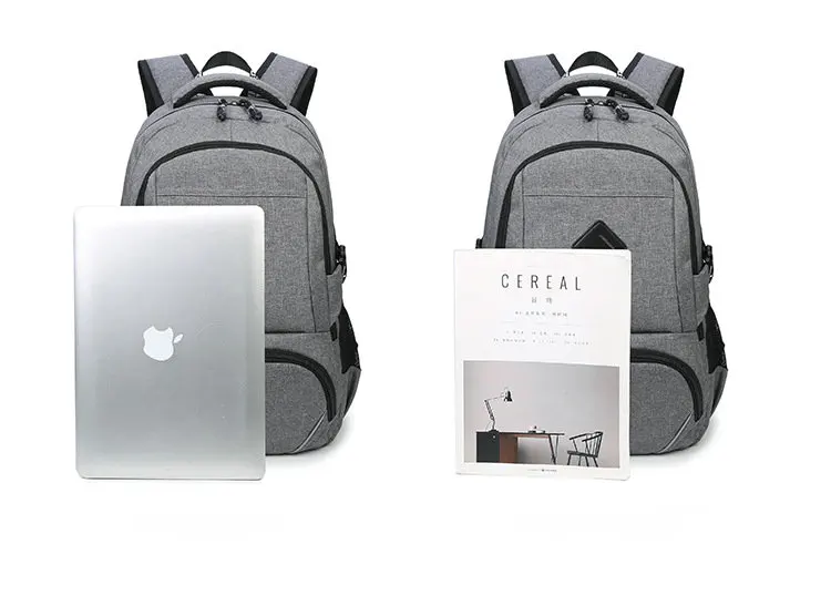Модный женский мужской рюкзак для ноутбука с зарядкой через USB компьютера