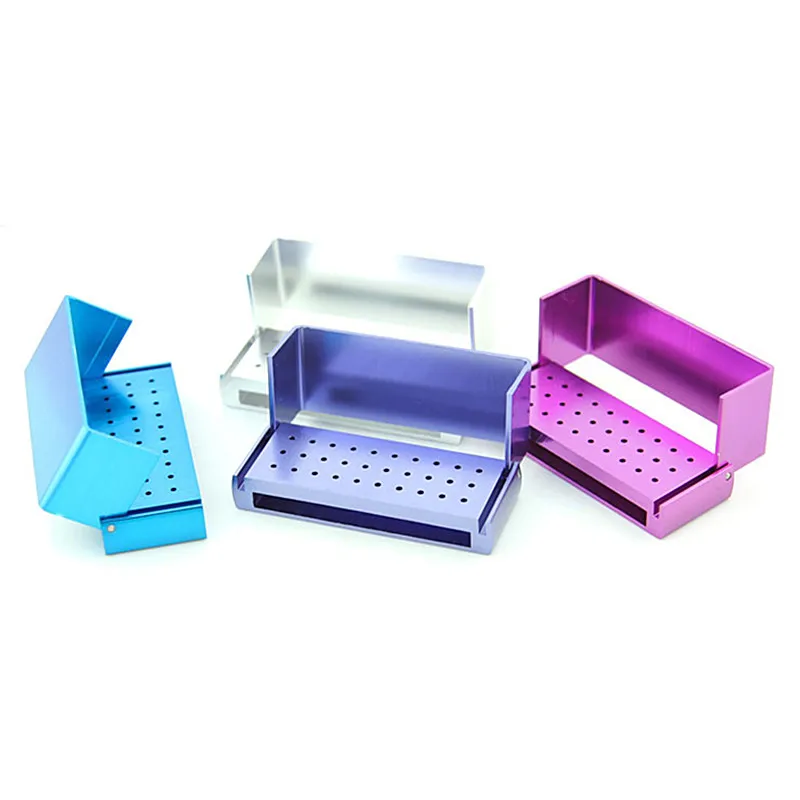 

High Quality Dental Lab Equipment High Speed Dental 30 Holes Burs Block Aluminum Holder Autoclavable Dentist Materials