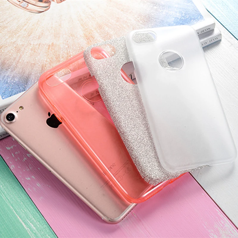 Блестящий силиконовый чехол для iPhone 5S 6 6S 7 8 Plus X 10 блестящий мягкий из ТПУ