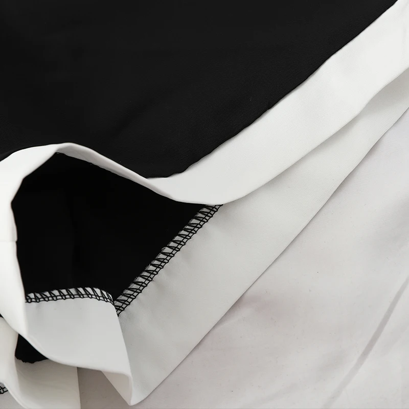 Женский комбинезон в стиле Харадзюку белый и черный пэчворк летняя одежда 2019 |