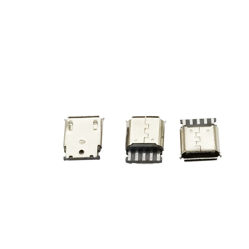 300 шт./лот Micro USB 5pin гнездо Коннектор тип сварки для зарядки хвоста мобильного