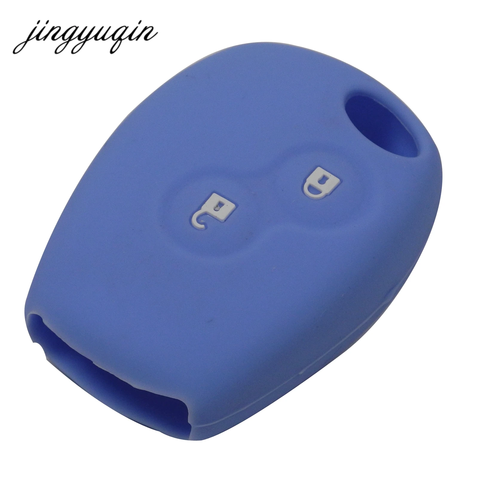 Силиконовый чехол jingyuqin 50 шт./лот для Renault 2 button автомобильного ключа с