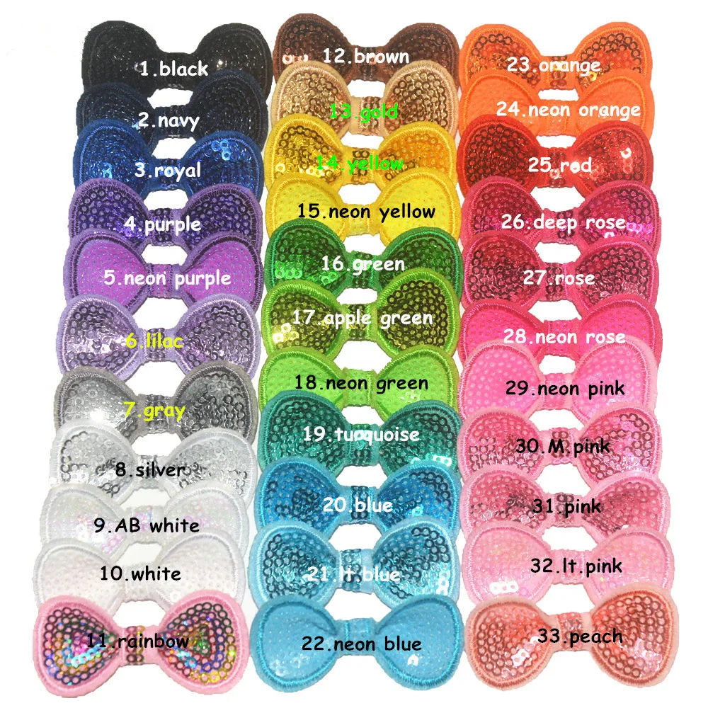 

25 pcs / lot , 5.5cm mini lovely sequin bow hair bow for decoration accessories headband hair accessories DIY