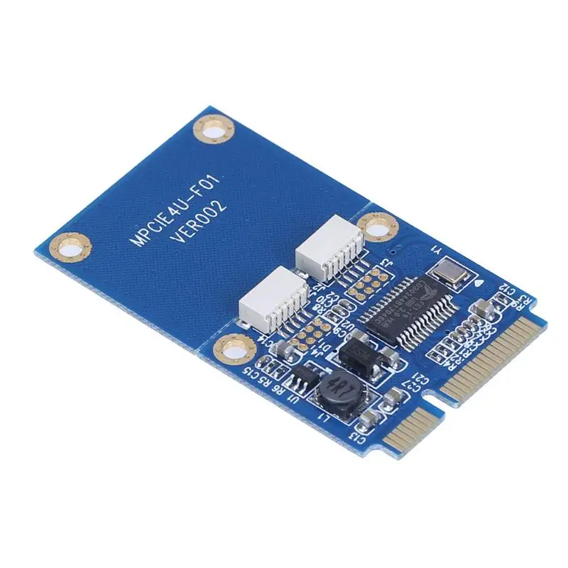 Mini PCIe PCI E к двойному USB адаптеру mPCIe в 5 Pin 2 порта 0 конвертерная карта