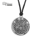 My shape Античное ожерелье с подвеской в виде пентаграммы Tetragrammaton Pentacle, мужское ожерелье с талисманом Wiccan Pagen Amulet, оптовая продажа ювелирных изделий