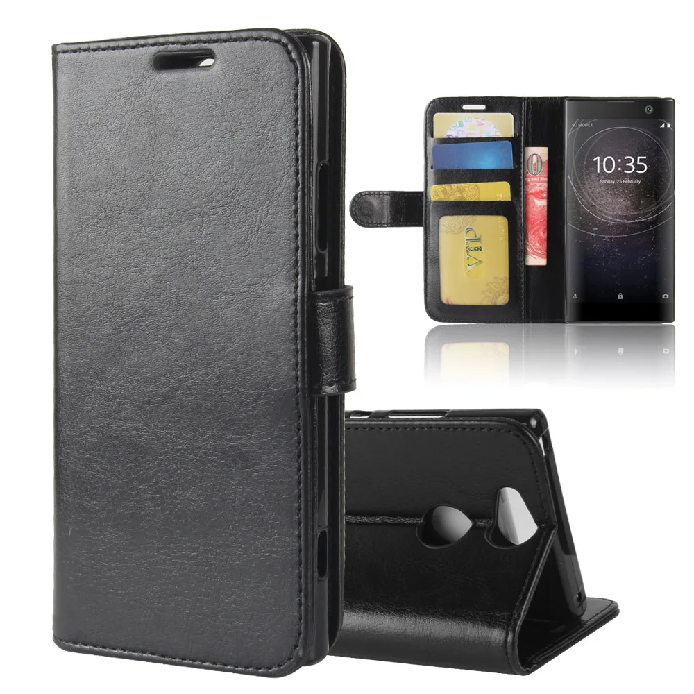 Брендовый защитный чехол для Sony Xperia XA2 из искусственной кожи бумажник|case cover|covers for