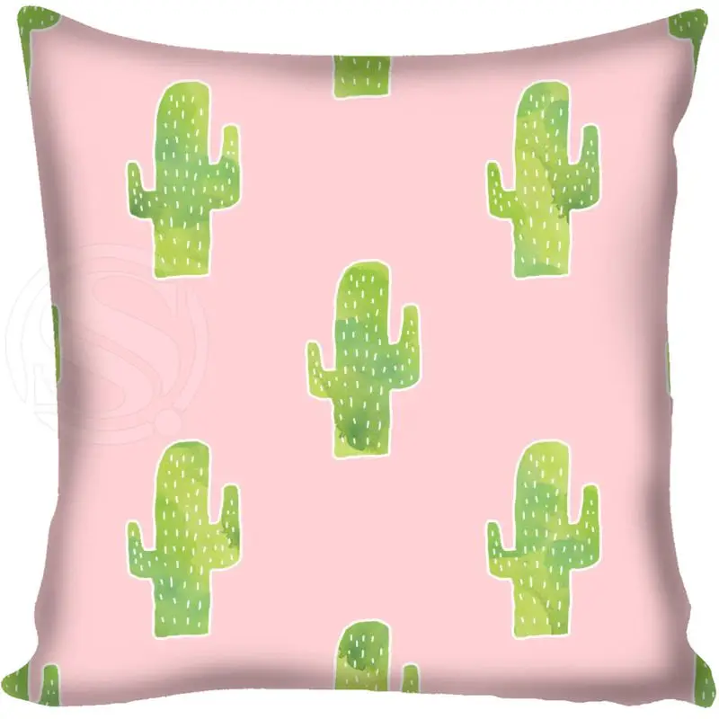 Pillowcase Изготовленный на заказ Наволочка с изображением кактусов площади молнии дома декоративная наволочка с двух сторон Печатный 35X 35, 40 X40 размером 45*45, 60X60 - Цвет: Pillowcase