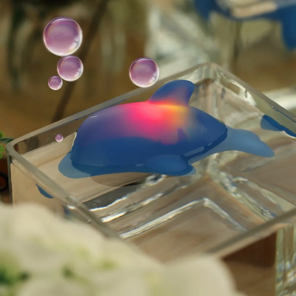 2017 популярные детские Для ванной LED лампа Дельфин Прекрасный игрушка красочные