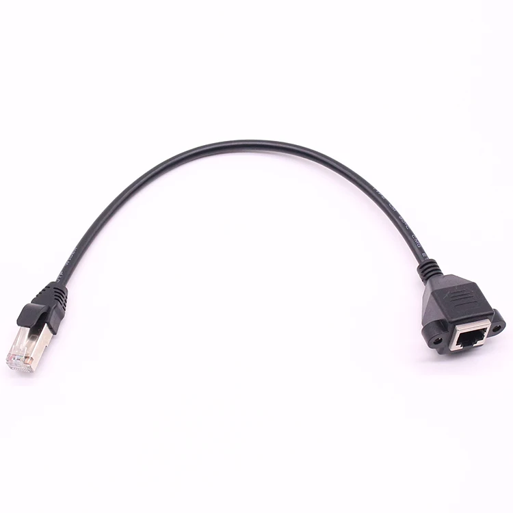 10pc/lot 8P8C FTP STP UTP RJ45 Cat6 Cable Male to Female Screw Panel Mount Ethernet LAN 1000m Network Extension 30cm 60cm | Компьютеры и