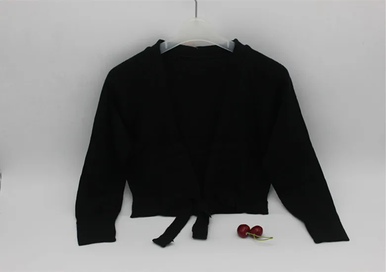 Детский балетный костюм с длинными рукавами пальто свитер Весенняя вязаная