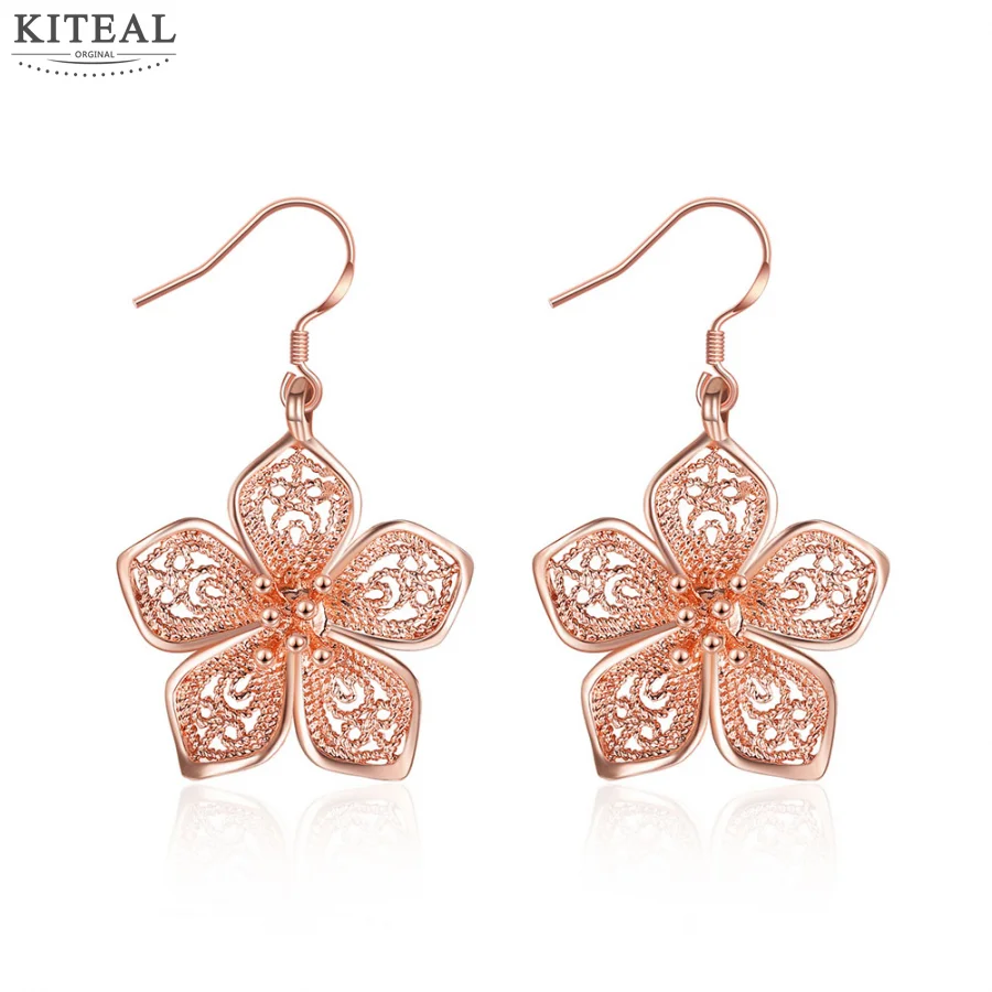 Оптовая продажа серебро/розовое золото цвет серьги пять цветов hueco brinco Винтажные