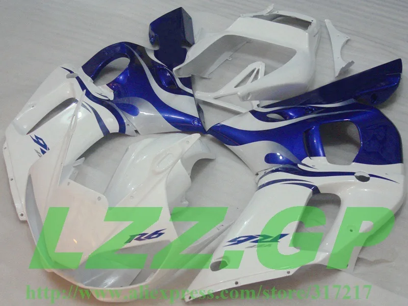 

Injection Blue white Fairing kit for Yamaha YZF-R6 98-02 YZF R6 98 99 00 01 02 YZF 600 R6 1998-2002 ABS fairing kits #66BS
