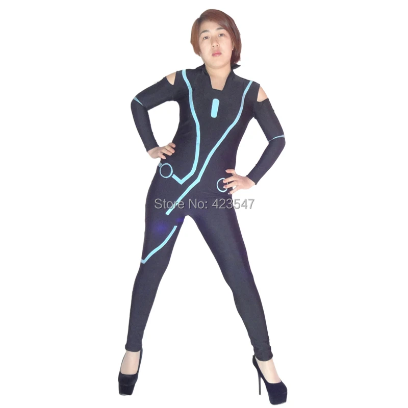 Женские вечерние костюмы на Хэллоуин Ms. Tron Legacy костюм Зентаи CSC3212|zentai suit|costume