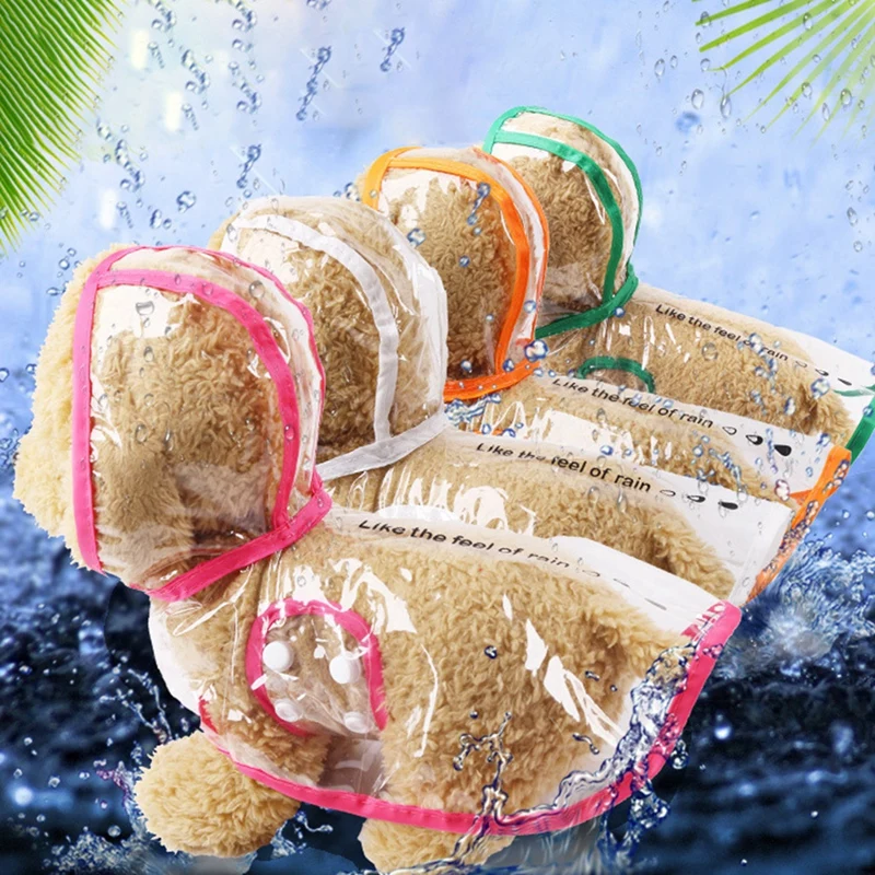 Пластиковый Модный Плащ из ПВХ для собак прозрачный Дождевой водонепроницаемые