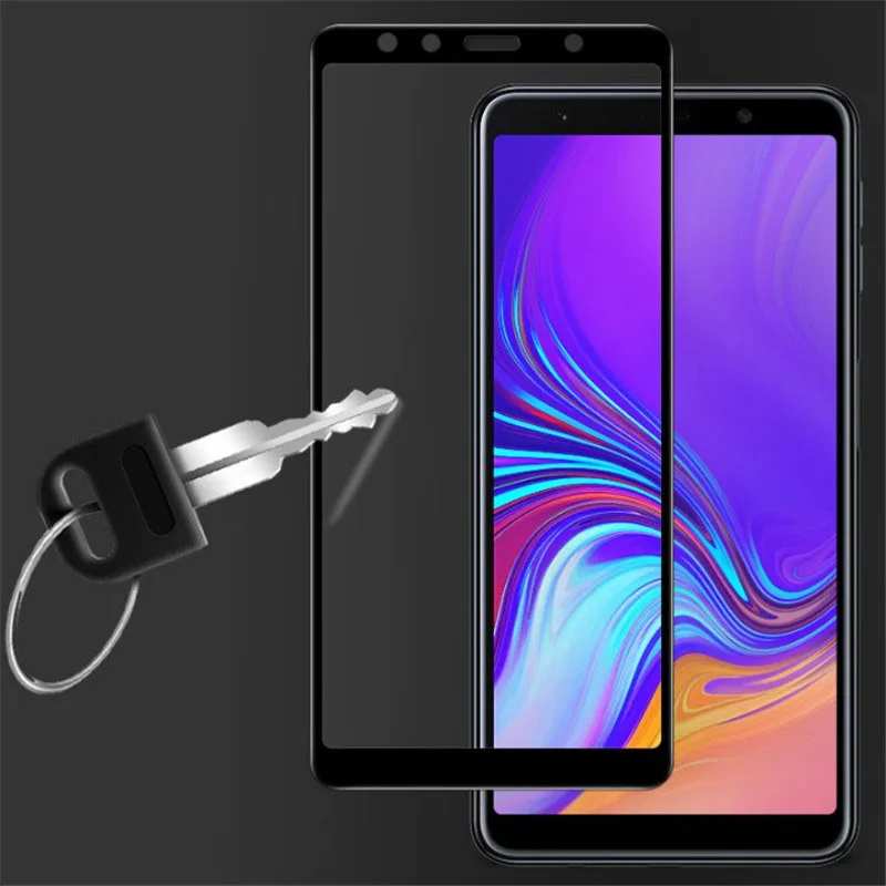 6D изогнутое закаленное стекло для Samsung Galaxy A7 2018 защита экрана A6 A9 J4 J6 J8 A8 Plus