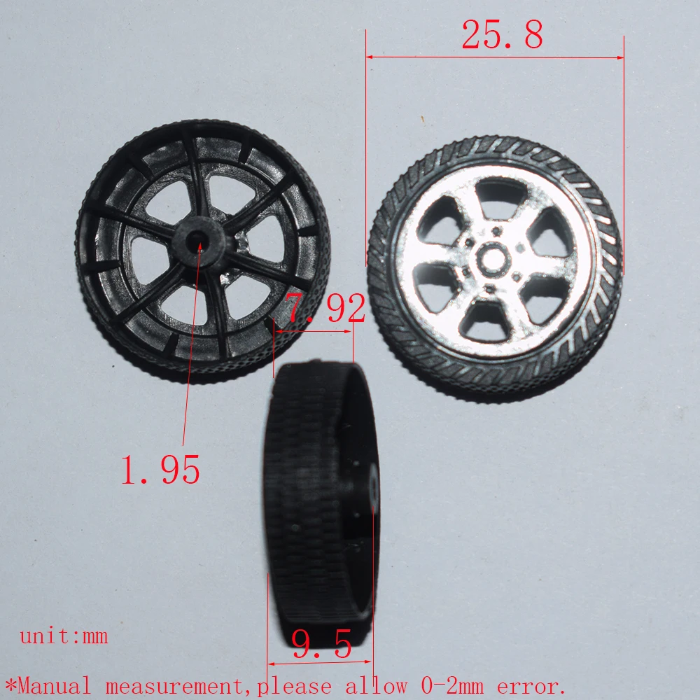 10/100 шт. 2x26 мм пластиковый колесный Дрон Радиоуправляемый автомобиль самолёт Робот детские игрушки для мальчиков diy Детские аксессуары Монтессори игрушки nero WT262A