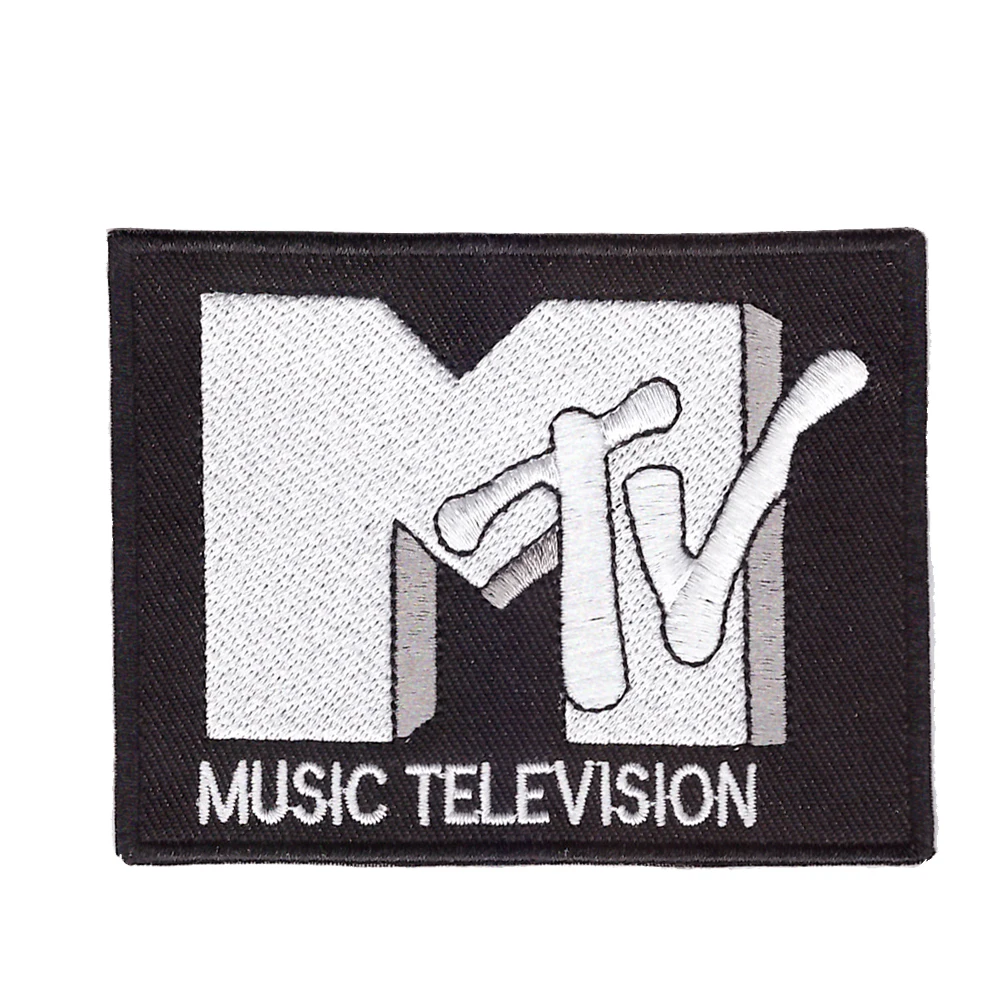 من المألوف جدا MTV الرجعية الموسيقى التلفزيون الحديد على/خياطة على التصحيح شارة عزر