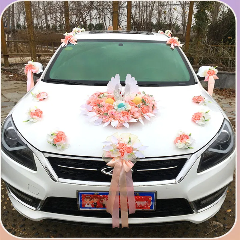 2019 новый стиль любви Лебедь из смолы свадебный автомобиль искусственные