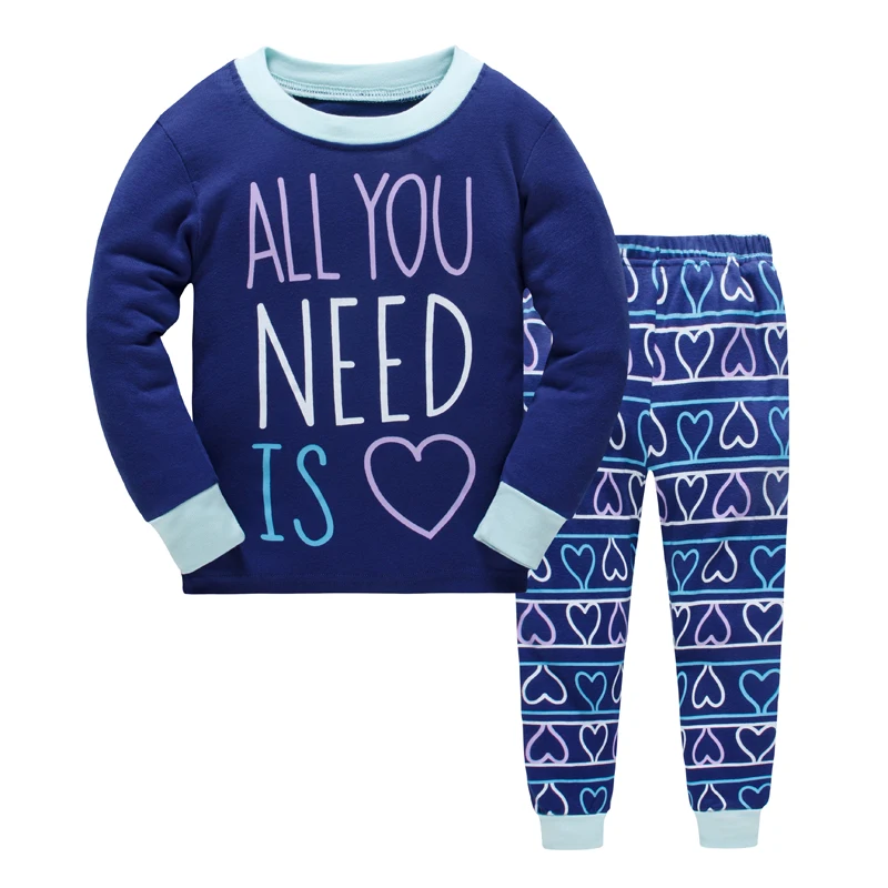 Новые детские пижамы комплект Мальчики животных Пижама с рисунками для девочек