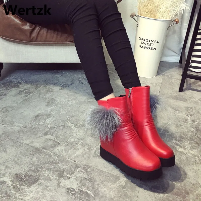 Женские зимние сапоги Wertzk из искусственной кожи с толстой подошвой E382 зима