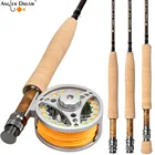 Комбинированное удилище для ловли нахлыстом 8,39FT, удилище из углеродного волокна для ловли нахлыстом с катушкой и леской 34 56 78WT