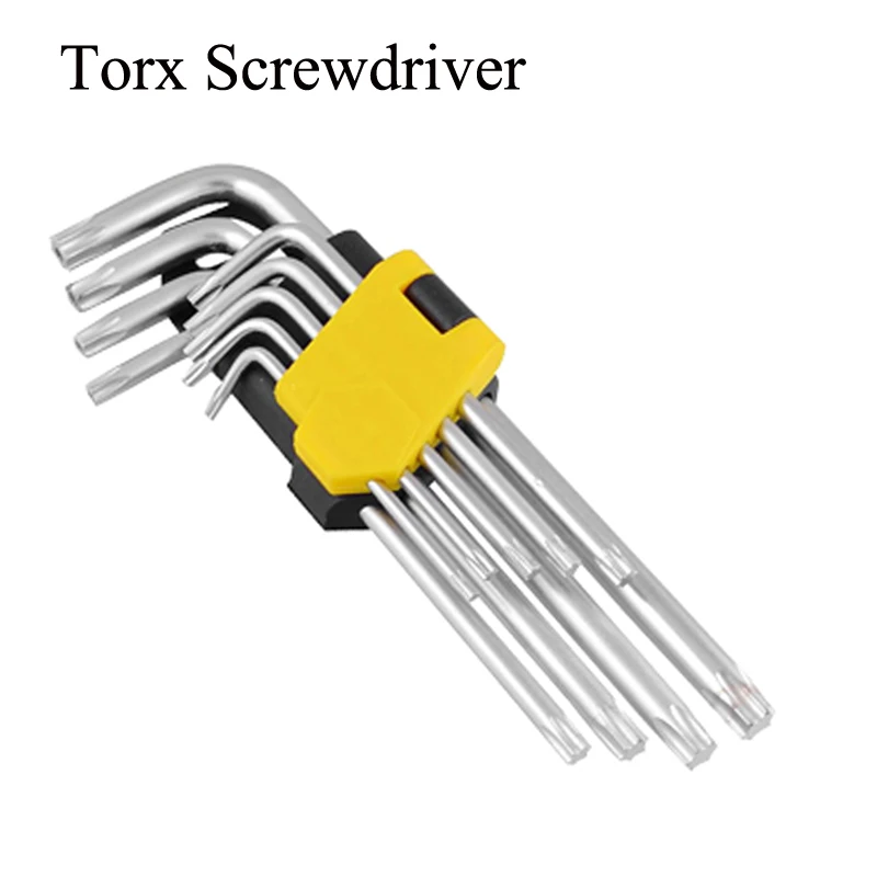 Фото NFLC 9 штук L вал T10 T15 T20 T25 T27 T30 T40 T45 T50 отвертка для Безопасности Torx с высоким крутящим NFLC 9 штук L вал T10 T15 T20 T25 T27 T30 T40 T45 T50 отвертка для Безопасности Torx с высоким крутящим