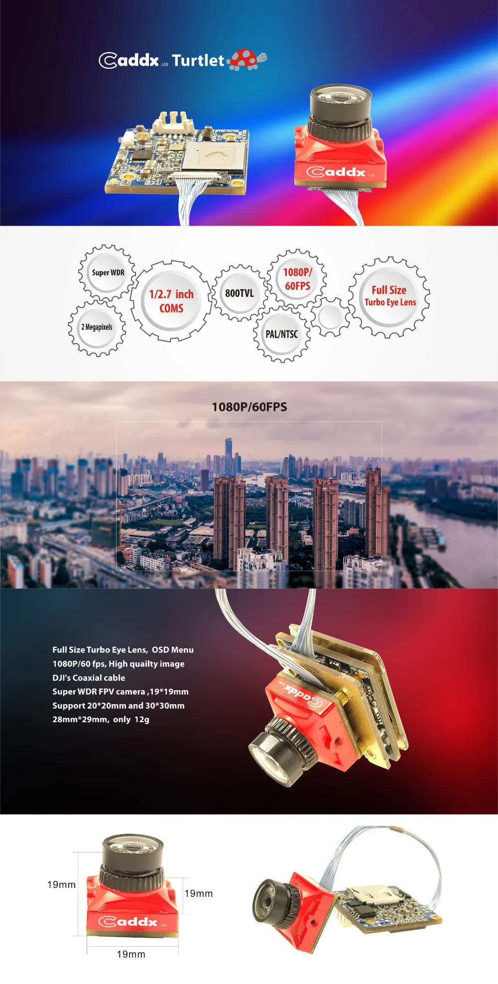 CADDX черепаха V2 камера 1/2. 7 дюймов 800TVL NTSC/PAL переключаемый CMOS сенсор FPV камера для дистанционного управления игрушка RC вертолет автомобиль