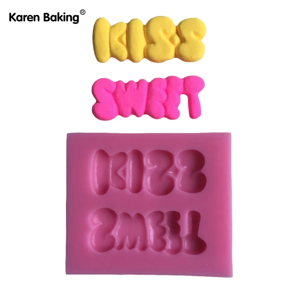 SWEET KISS Shape Fondant Cake Molds Chocolate Mould Wedding Decoration Tools -C599 | Дом и сад