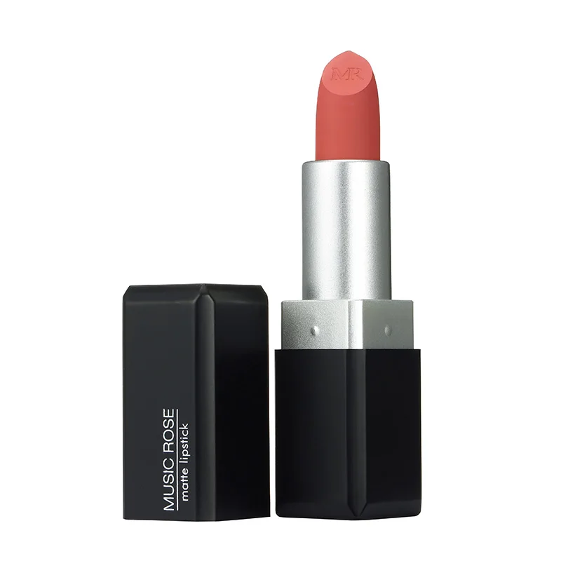 BearPaw 1PC Nude Waterproof Matte Lipstick Pumpkin Color Vitamin E Moisturizing Water-Resistant Professional |