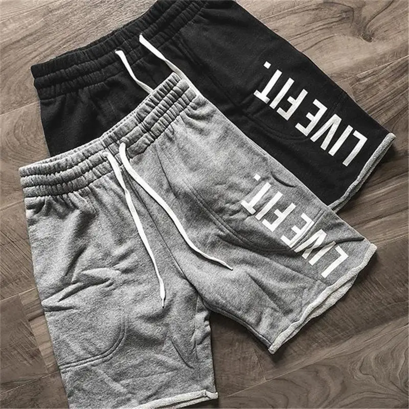 2018 новые мужские шорты для бега Jogger хлопок бег фитнес Тренировка тренажерный зал