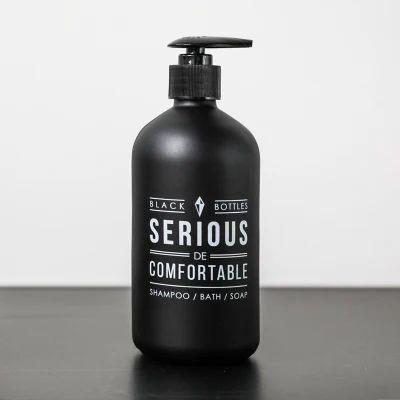 500ml -B Стеклянная бутылка для хранения шампуня для ванной комнаты, бутылка для дезинфицирующего средства для рук, жидкое мыло, кондиционер, 250 мл, 500 мл, пресс-бутылка черного и коричневого цветов - Цвет: 500ml -B