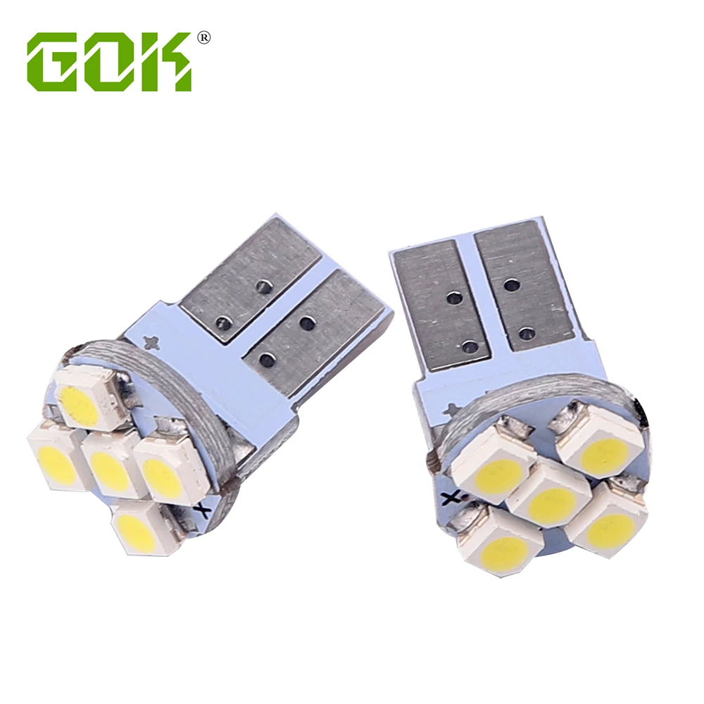 

100pcs/lot Car T10 5smd 1210 3528 w5w 194 t10 5 led Car led Interior Lamp led Automobile Car wedge parking dome light