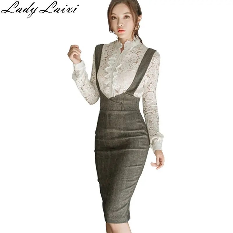 Женский комплект из 2 предметов Женская кружевная блузка и элегантное вечернее