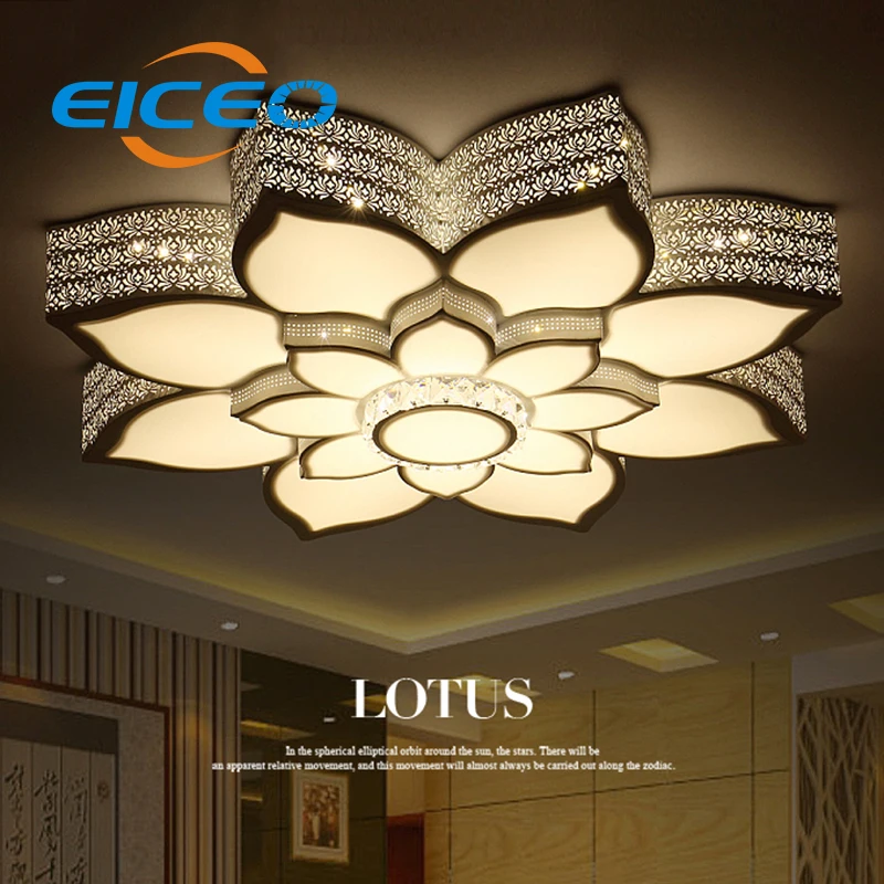 

(EICEO) Modern Minimalist LED Ceiling Light Circular Living Room Lamp Personalized Flower Shaped Bedroom Lamps Lights Dimmer