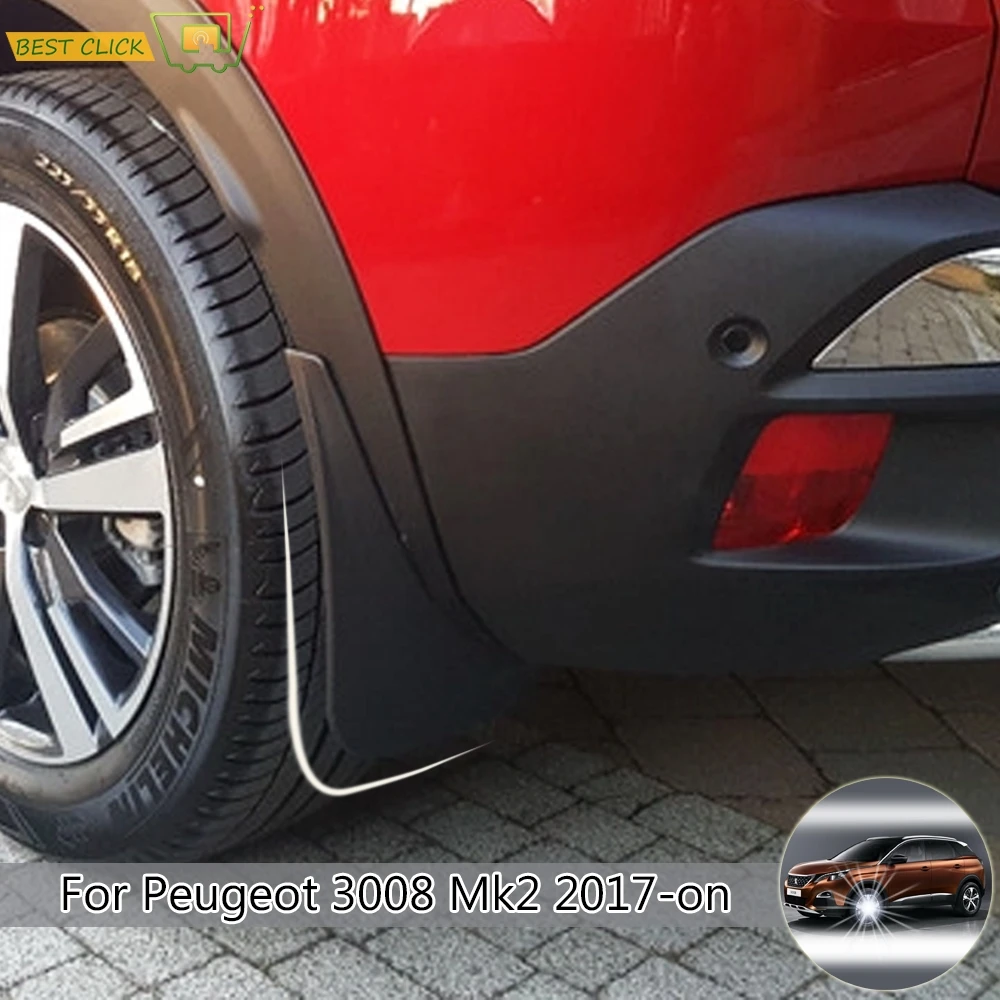 Брызговики для передних и задних автомобилей брызговики Peugeot 3008 2 SUV 2017 года 2018 2019