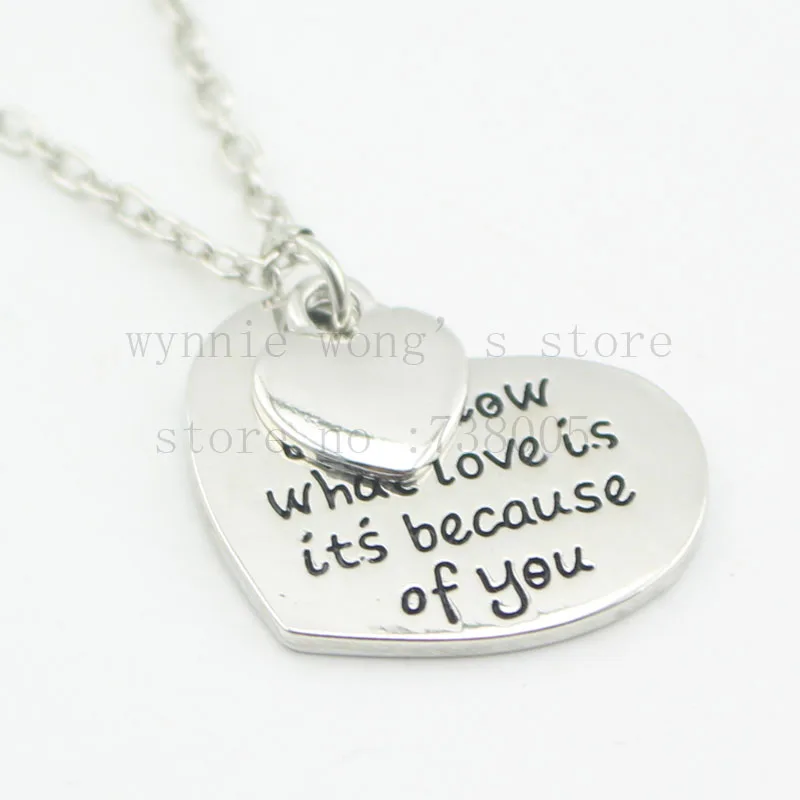 2016 вдохновляющее ожерелье с ручной печатью Если я знаю что такое любовь это из за