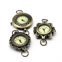 10pcs alloy watch face watch head watch components mixed style in random antique bronze 2732x2834x78mm hole 67mm