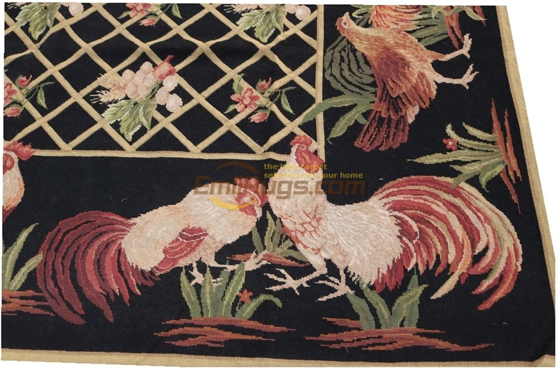 Античный Европейский точечный ковер ручной работы наконечник из 100% шерсти