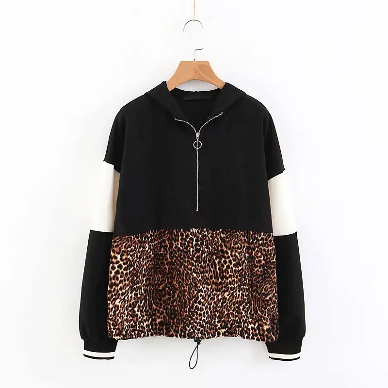 jacket Осень, Новое поступление, Женский комплект из 2 предметов, леопардовая толстовка с капюшоном и шаровары, женские спортивные костюмы, толстовки для бега - Цвет: jacket