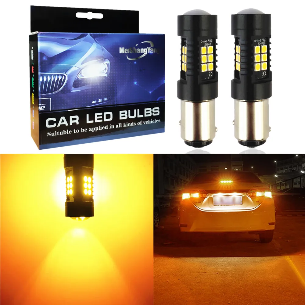 

2Pcs 1156 BA15S P21W LED BAU15S PY21W BAY15D LED Bulb 1157 P21/5W R5W 21pcs 3030SMD Auto Lamp Bulbs Car LED Light 12V - 24V