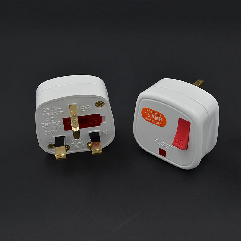 5 шт. штепсельная вилка UK 3 Pin 250 В 13A AC с переключателем электрическая розетка