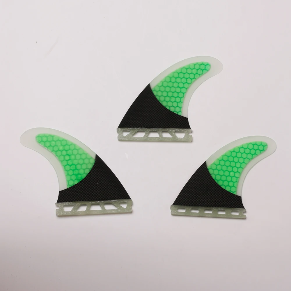 

Fast delivery future G5 green carbon fiber honeycomb surfboard fins surf quilhas paddle board futures fins pranchas de surf fins